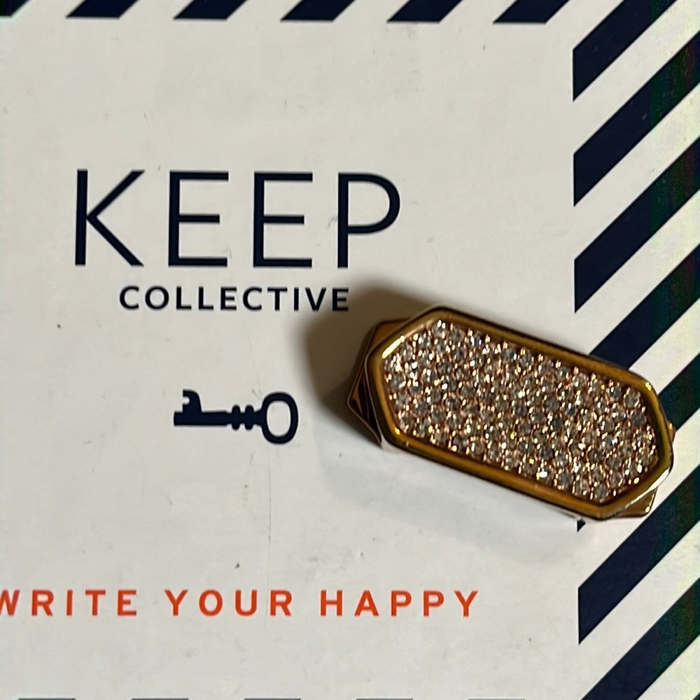 Keep collective rose gold pave focal charm. Excellent condition.